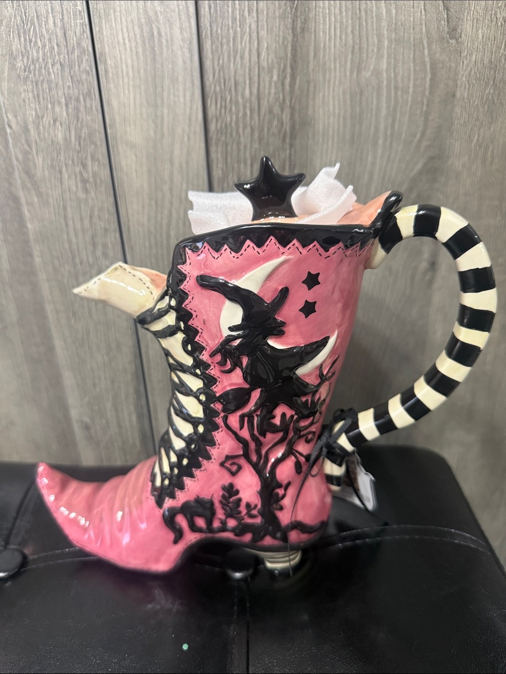Blue Sky Clayworks Halloween High Heel Witches Victorian Boot Heather Goldminc